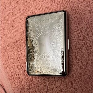 Elegant Silver Floral Engraved Case